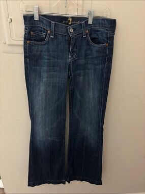 Seven for all mankind dojo jeans 26 medium blue denim bootcut jeans flare vtg